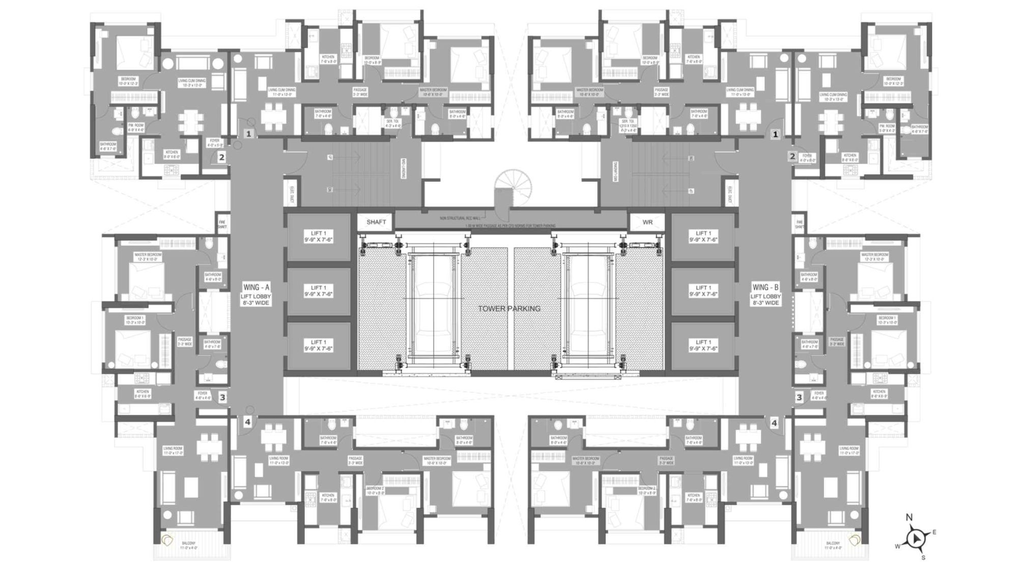 Antariksh-Ace-Typical-Floor-Plan